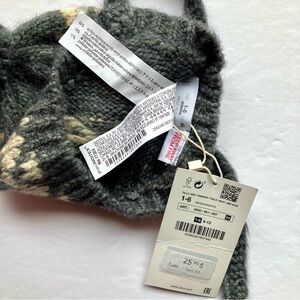 Zara Baby Knit Hat With Pompon Appliqué Size 1 - 6 Months NWT